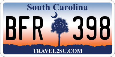 SC license plate BFR398