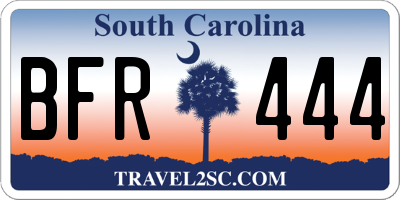 SC license plate BFR444