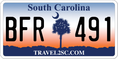 SC license plate BFR491