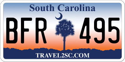 SC license plate BFR495