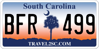 SC license plate BFR499