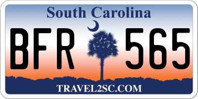 SC license plate BFR565