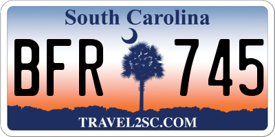SC license plate BFR745