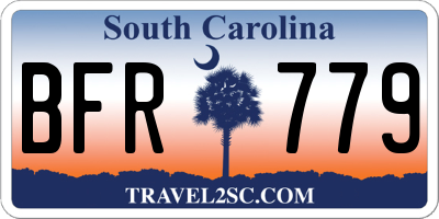 SC license plate BFR779