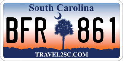 SC license plate BFR861