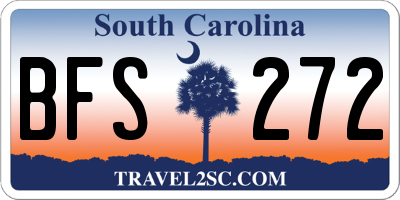 SC license plate BFS272