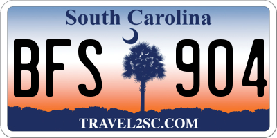 SC license plate BFS904