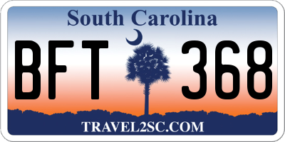 SC license plate BFT368