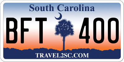 SC license plate BFT400