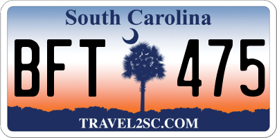 SC license plate BFT475
