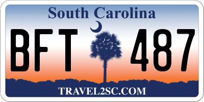 SC license plate BFT487