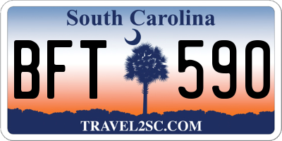 SC license plate BFT590