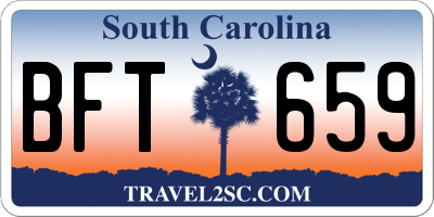 SC license plate BFT659