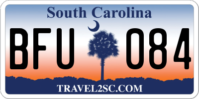SC license plate BFU084