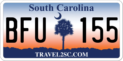 SC license plate BFU155