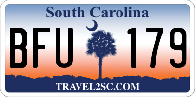SC license plate BFU179