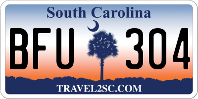 SC license plate BFU304