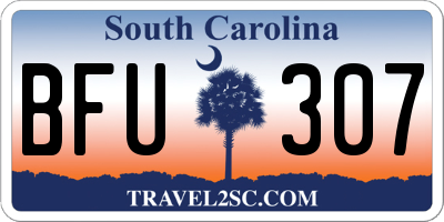 SC license plate BFU307