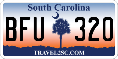 SC license plate BFU320