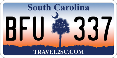 SC license plate BFU337