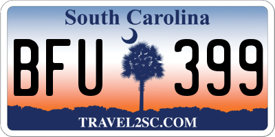 SC license plate BFU399
