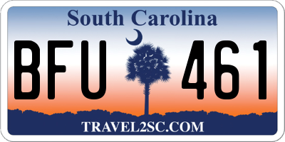 SC license plate BFU461