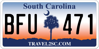 SC license plate BFU471