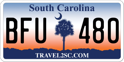 SC license plate BFU480