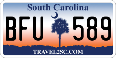 SC license plate BFU589