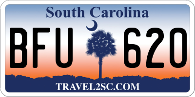 SC license plate BFU620