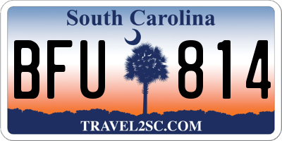 SC license plate BFU814