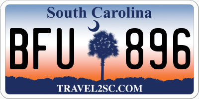 SC license plate BFU896