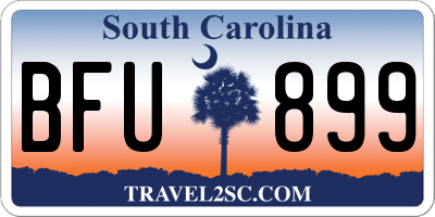 SC license plate BFU899