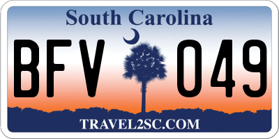 SC license plate BFV049