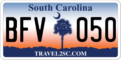 SC license plate BFV050