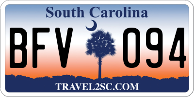 SC license plate BFV094