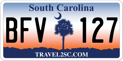 SC license plate BFV127