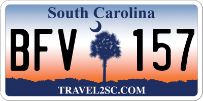 SC license plate BFV157