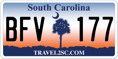 SC license plate BFV177
