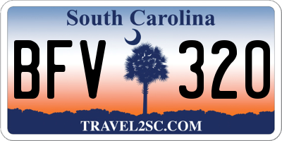 SC license plate BFV320