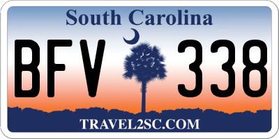 SC license plate BFV338