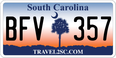 SC license plate BFV357