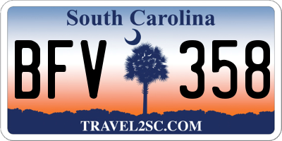 SC license plate BFV358
