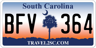 SC license plate BFV364