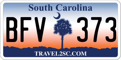 SC license plate BFV373