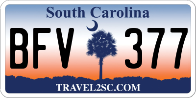 SC license plate BFV377