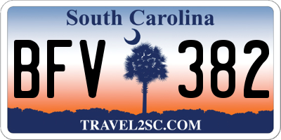 SC license plate BFV382