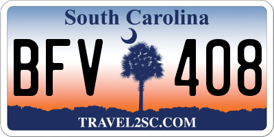SC license plate BFV408