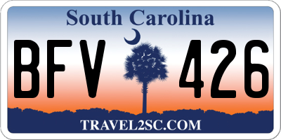 SC license plate BFV426