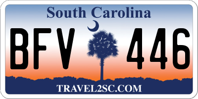 SC license plate BFV446